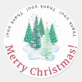 Frohe Weihnachten Danke Aufkleber