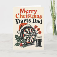 Frohe Weihnachten Darts Papa Karte