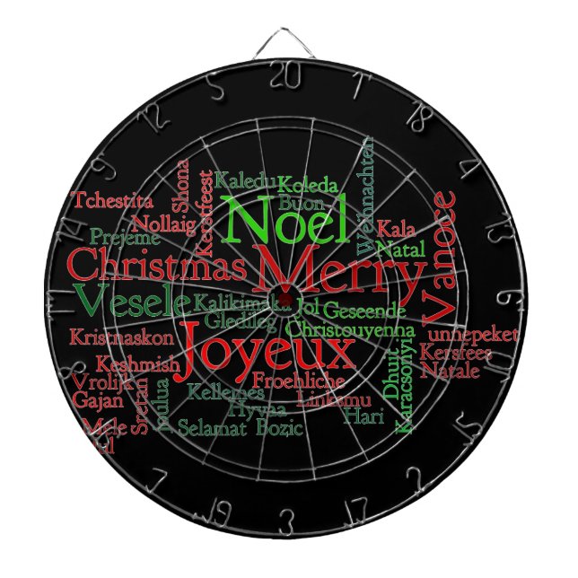 Frohe Weihnachten Dartscheibe (vorne)