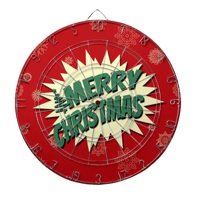 Frohe Weihnachten Dartscheibe (vorne)