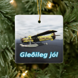 Frohe Weihnachten - de Havilland DH3-C Otter Keramikornament