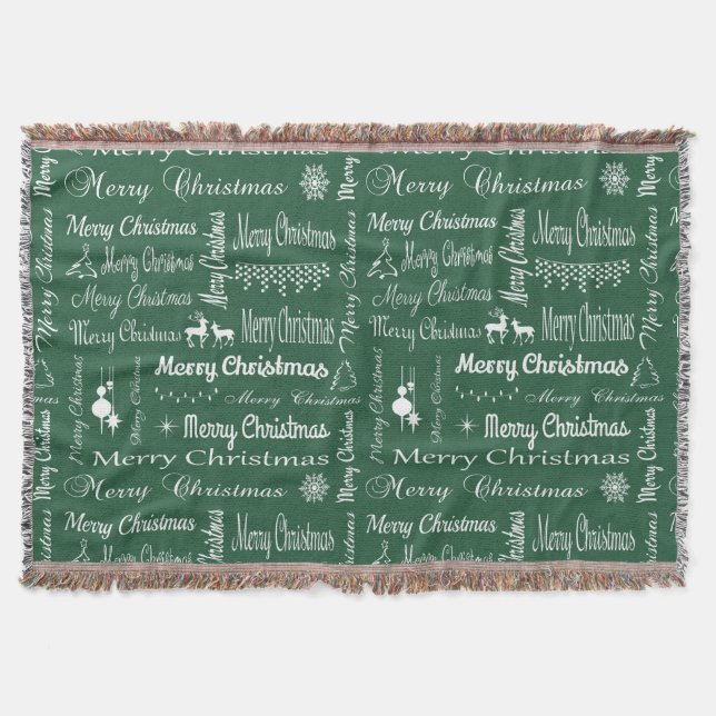 Frohe Weihnachten Decke (Vorderseite)