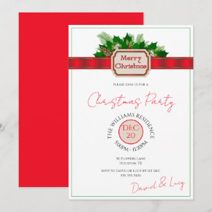 "Frohe Weihnachten" Dekoration Weihnachten Party Einladung