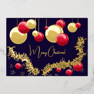 Frohe Weihnachten, Dekorationen, Garland, Schneefl Folieneinladung