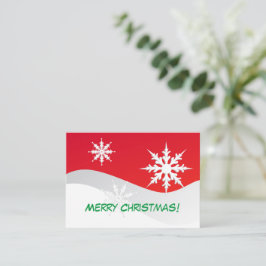 Frohe Weihnachten! Dekorative Schneeflocken. Mitteilungskarte