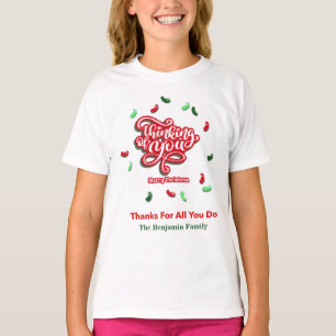 Frohe Weihnachten denken Sie maßgeschneidert T-Shirt