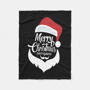 Frohe Weihnachten Der Weihnachtsmann sagt frohe Fleecedecke