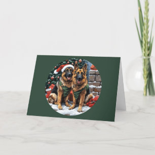 Frohe Weihnachten Deutsche Schäferhunde