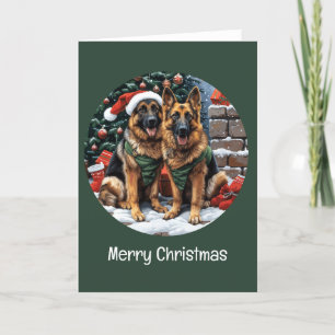 Frohe Weihnachten Deutsche Schäferhunde