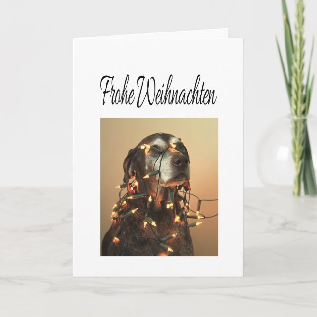 Frohe Weihnachten Deutsche Weihnachtskarte (Vorderseite)
