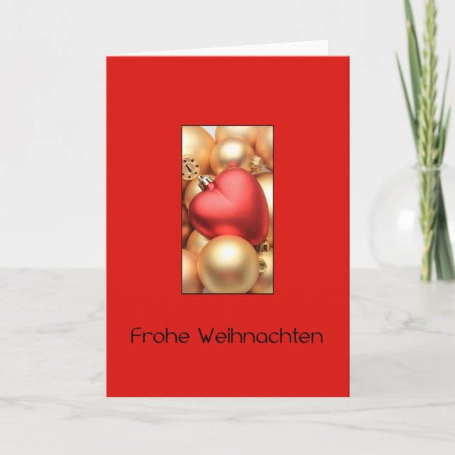 Frohe Weihnachten deutsche Weihnachtskarte (Vorderseite)