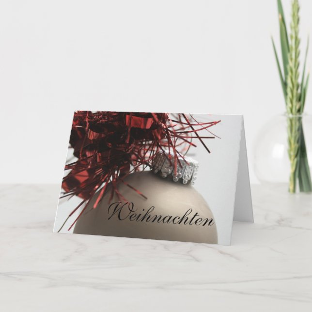 Frohe Weihnachten Deutsche Weihnachtskarte (Vorderseite)