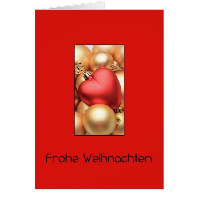 Frohe Weihnachten, deutsche Weihnachtskarte (Vorne)