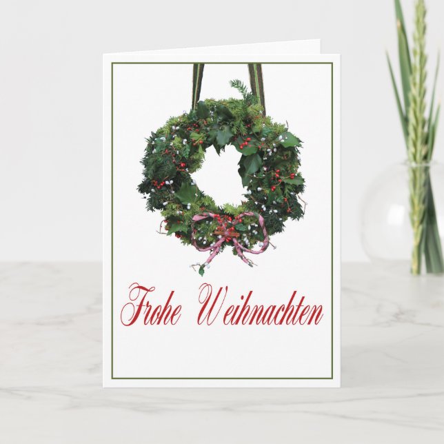 Frohe Weihnachten deutsche Weihnachtskarte (Vorderseite)