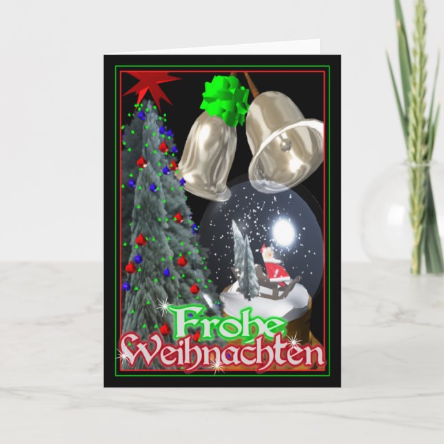 Frohe Weihnachten deutsche Weihnachtskarte (Vorderseite)