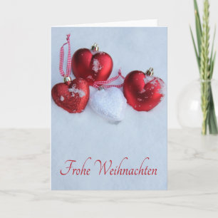 Frohe Weihnachten, deutsche Weihnachtskarte Feiertagskarte