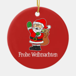 Frohe Weihnachten deutsches Weihnachten Sankt Keramik Ornament