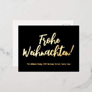 Frohe Weihnachten, deutschsprachige Sprache frohe Folien Feiertagspostkarte
