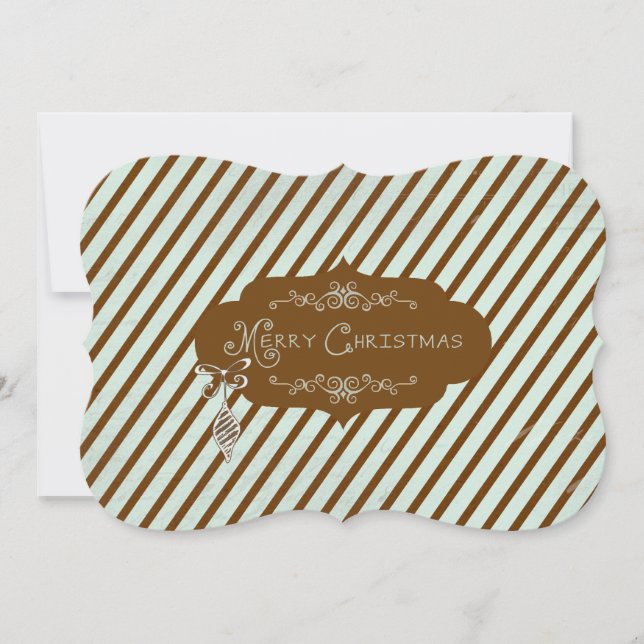 Frohe Weihnachten Diagonal Stripe Urlaub (Vorderseite)