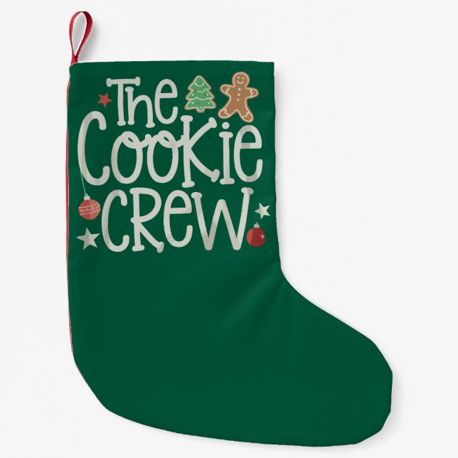 Frohe Weihnachten Die Cookie Crew Weihnachten Matc Kleiner Weihnachtsstrumpf (Vorderseite)