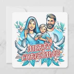 Frohe Weihnachten - Die heilige Familie - Geburt