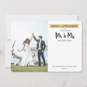 Frohe Weihnachten   Die neue Mr. & Mrs. 1-Fotokart