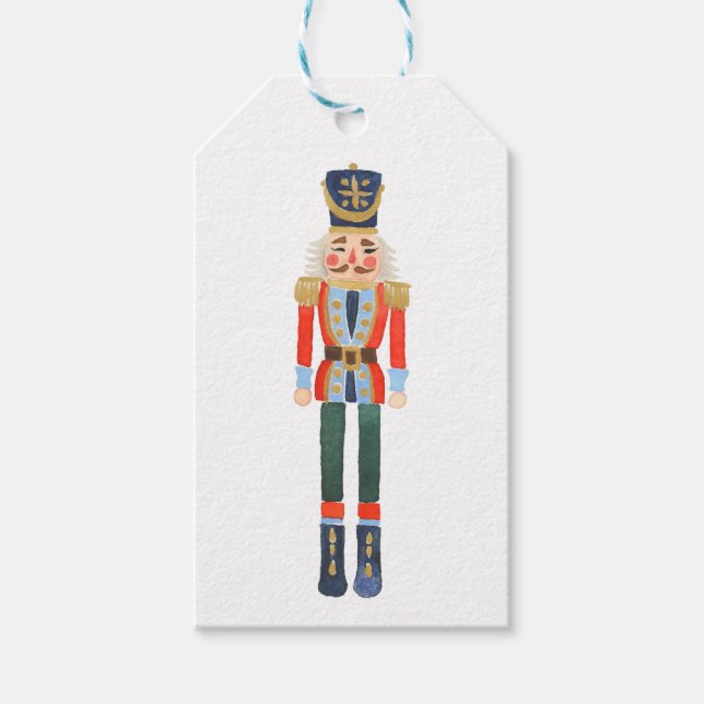 Frohe Weihnachten die Nutcracker-Geschenketiketten Geschenkanhänger (Vorderseite)
