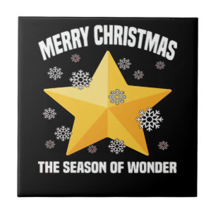 FROHE WEIHNACHTEN - DIE SAISON DES WUNDERS Stern Fliese