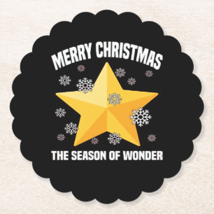 FROHE WEIHNACHTEN - DIE SAISON DES WUNDERS Stern Untersetzer