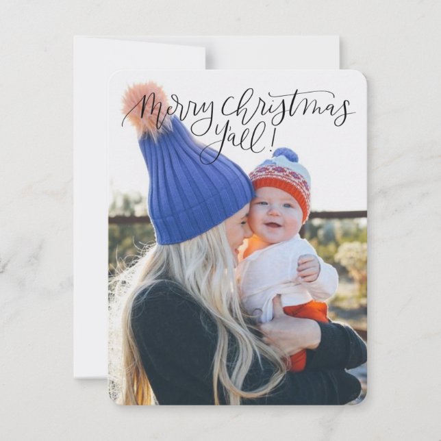 Frohe Weihnachten, die Sie kardieren Feiertagskarte (Vorderseite)