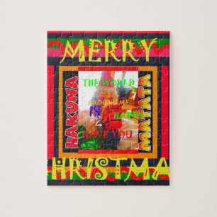 Frohe Weihnachten Die Welt um mich herum ist froh Puzzle