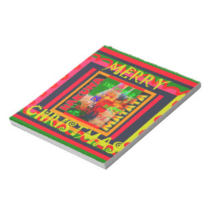 Frohe Weihnachten Die Welt um mich ist froh, zu ha Notizblock