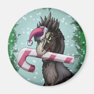 Frohe Weihnachten Dinosaur Magnet