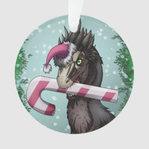 Frohe Weihnachten Dinosaur Ornament