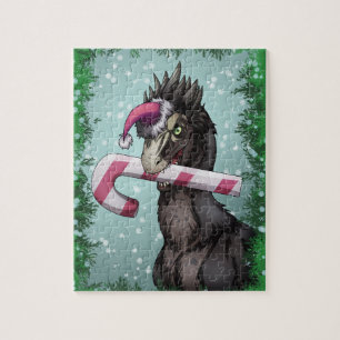 Frohe Weihnachten Dinosaur Puzzle