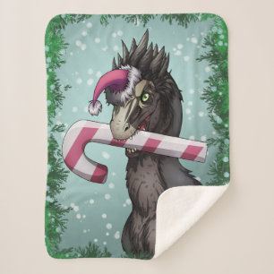 Frohe Weihnachten Dinosaur Sherpadecke