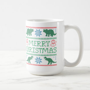 Frohe Weihnachten Dinosaurier Ugly Sweater für Kin Tasse