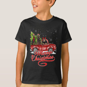 Frohe Weihnachten Doberman Hunde Lover Santa Reind T-Shirt