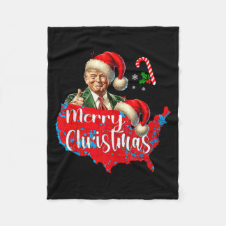 Frohe Weihnachten Donald Trump Rote Abdeckungskart Fleecedecke