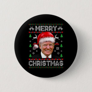 Frohe Weihnachten Donald Trump Weihnachtsfamilie X Button