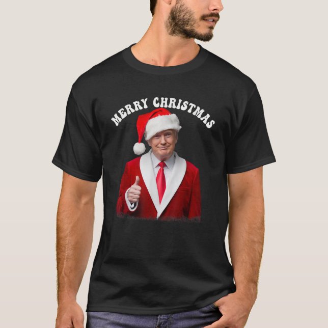 Frohe Weihnachten Donald Trump Weihnachtsfamilie X T-Shirt (Vorderseite)