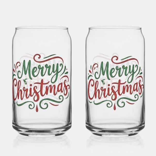 Frohe Weihnachten  Dosenglas (Vorderseite)