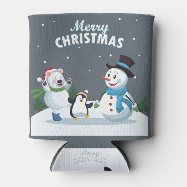 Frohe Weihnachten Dosenkühler (Vorderseite)