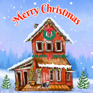 Frohe Weihnachten! Down Zuhause Weihnachts-Western T-Shirt