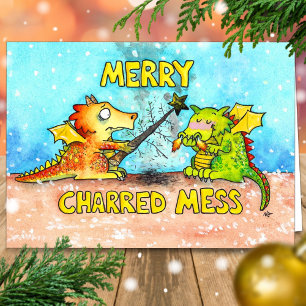 Frohe Weihnachten Drache von Nicole Janes Karte