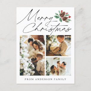 Frohe Weihnachten Drei Foto Cherry Botanical