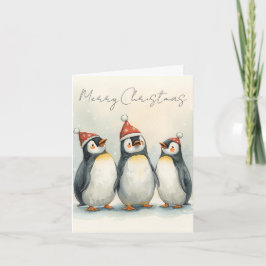 Frohe Weihnachten Drei Pinguine Weihnachtskarte