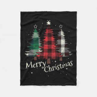 Frohe Weihnachten Drei Weihnachten Bäume Buffalo K Fleecedecke