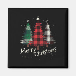 Frohe Weihnachten Drei Weihnachten Bäume Buffalo K Magnet