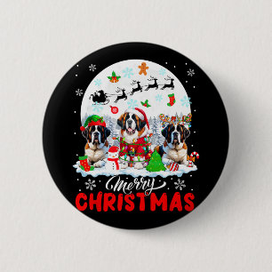 Frohe Weihnachten Drei Weihnachtsfeiertage Rentier Button